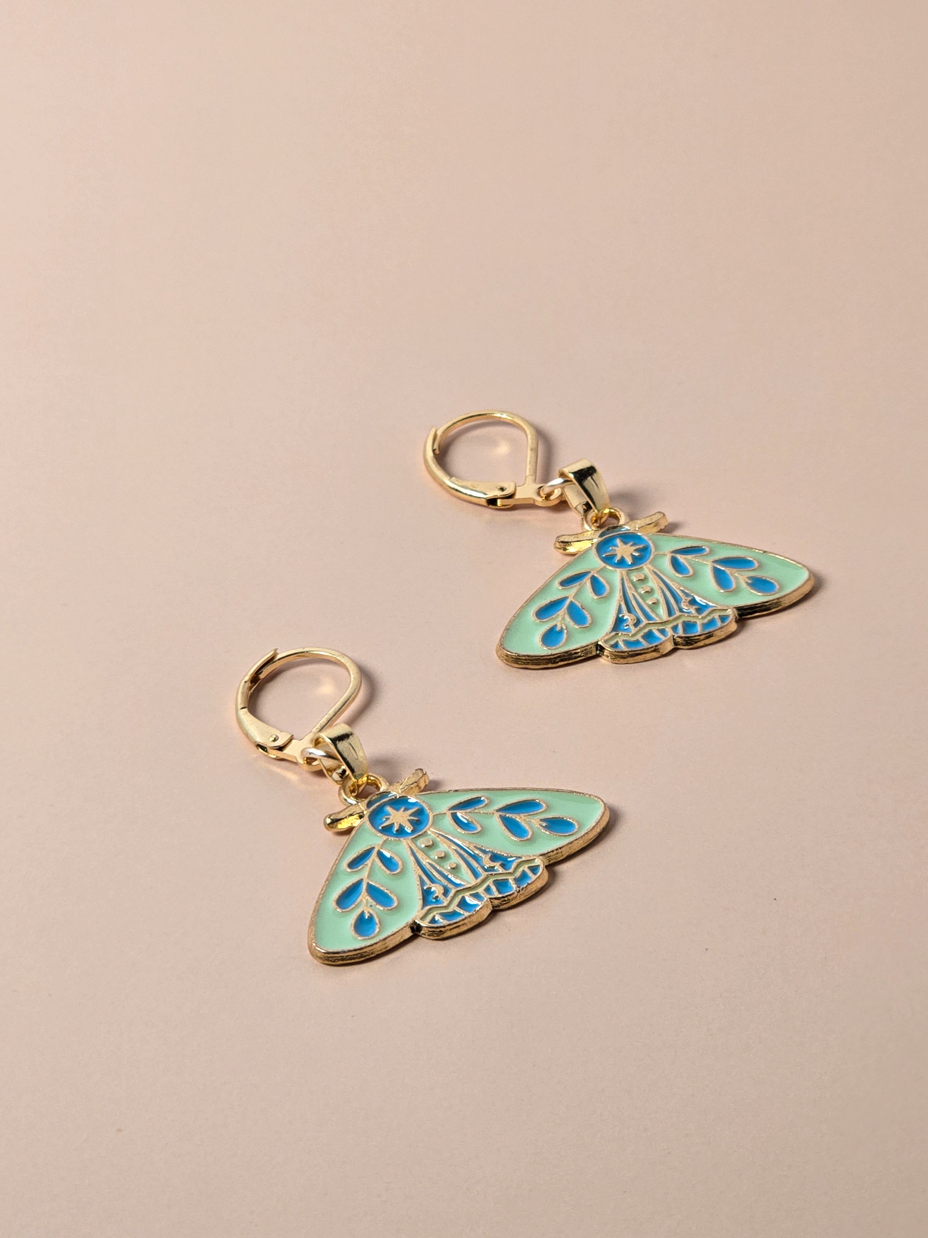 Celestial Moth Earrings