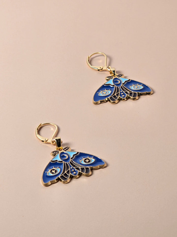 Celestial Moth Earrings