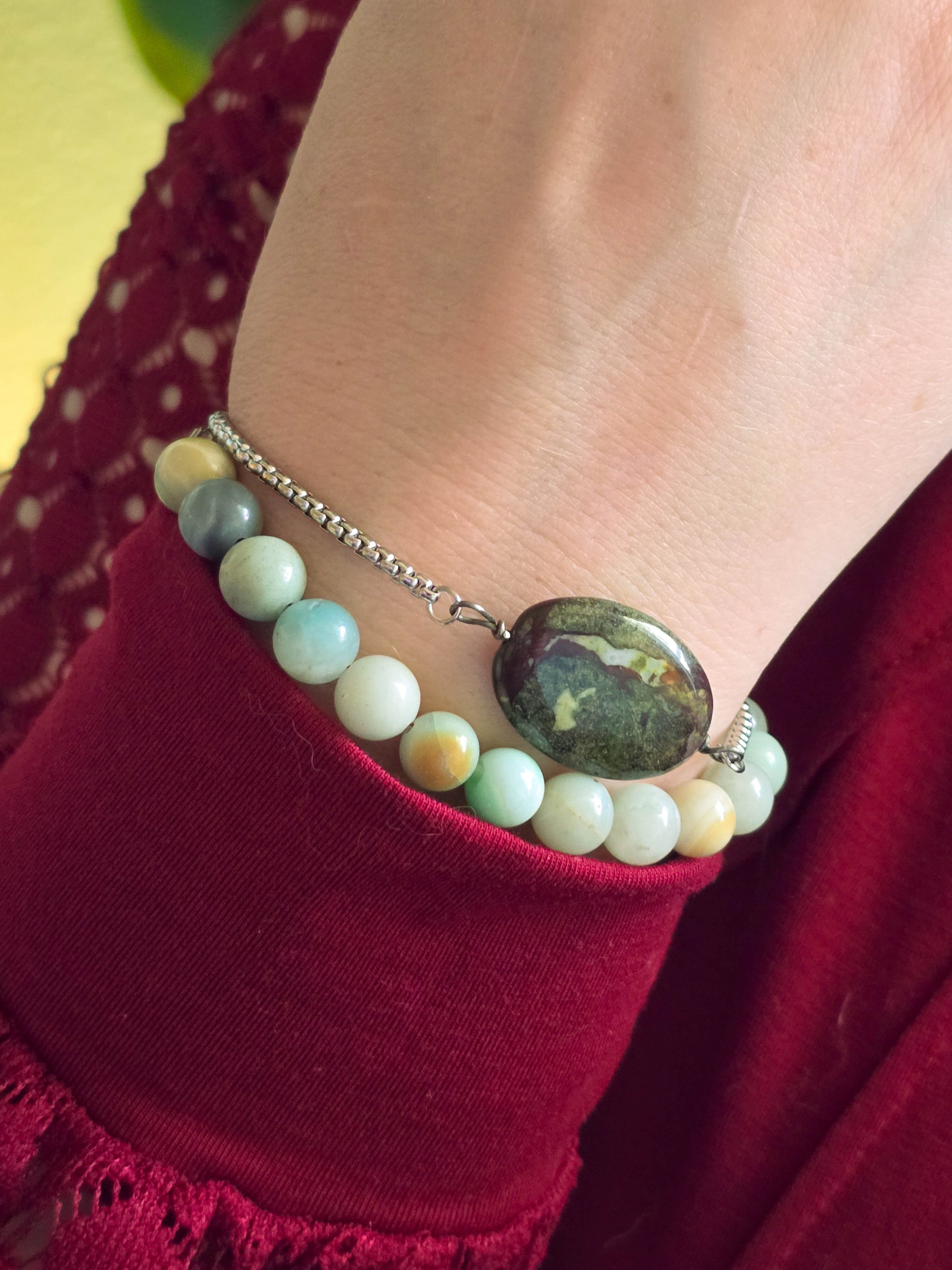 Dragon Bloodstone Bracelet