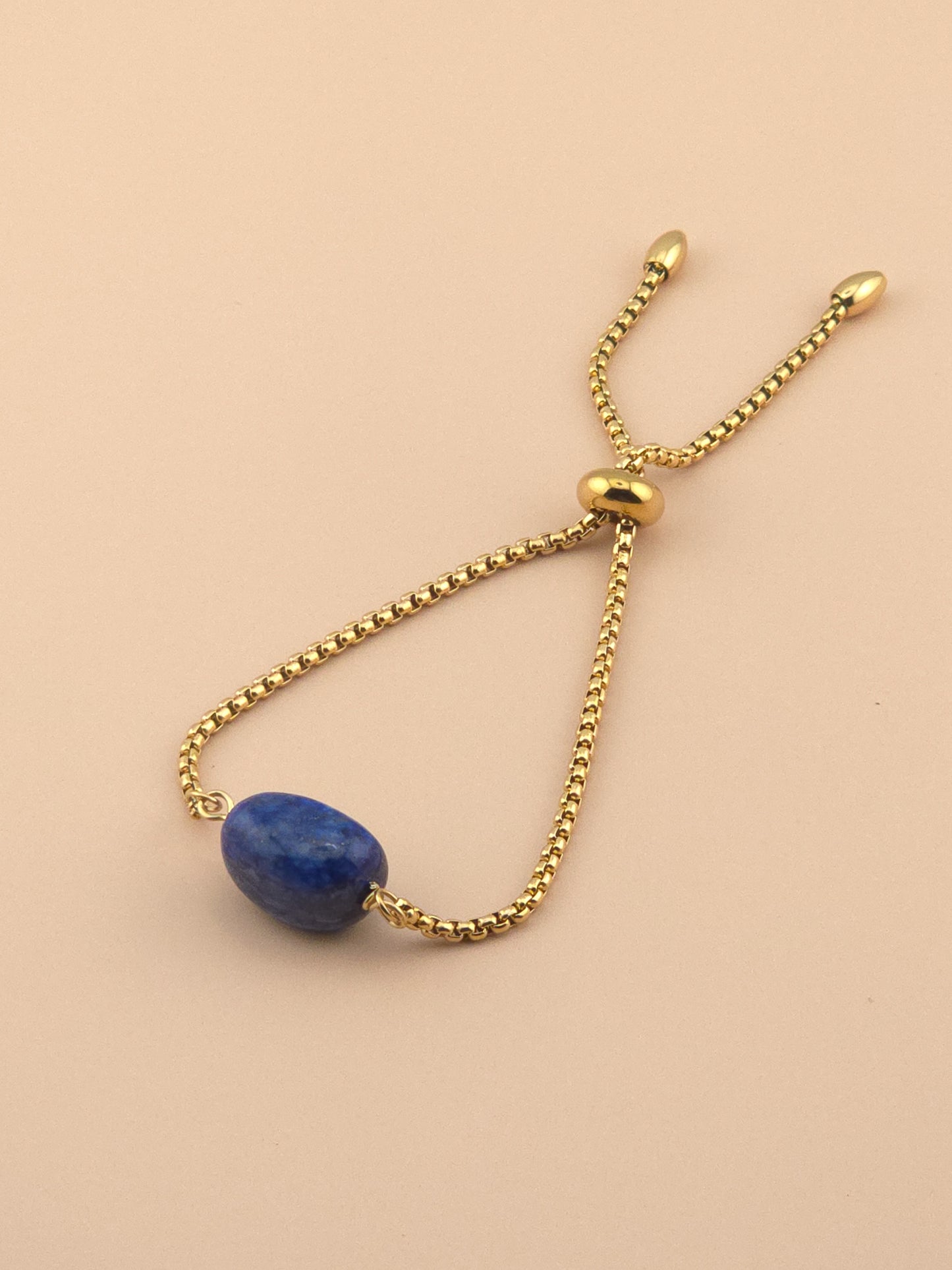 Adjustable Lapis Stone Bracelet