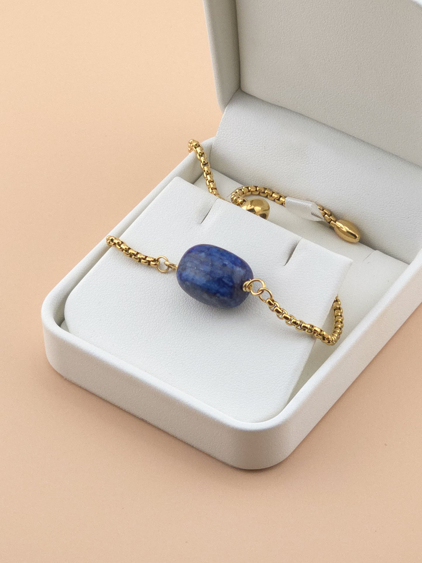 Adjustable Lapis Stone Bracelet