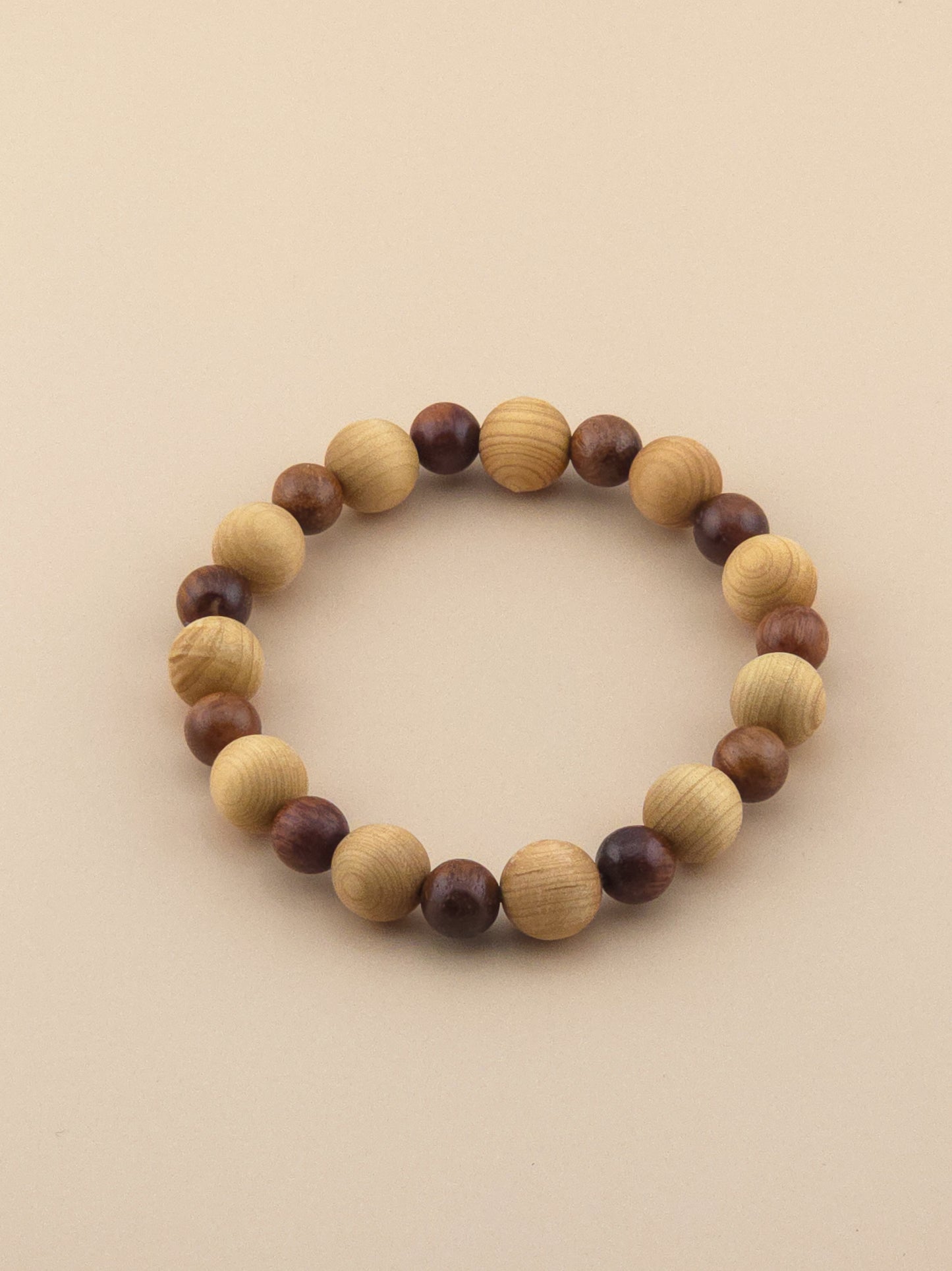 Sandalwood and Rosewood Beaded Bracelet