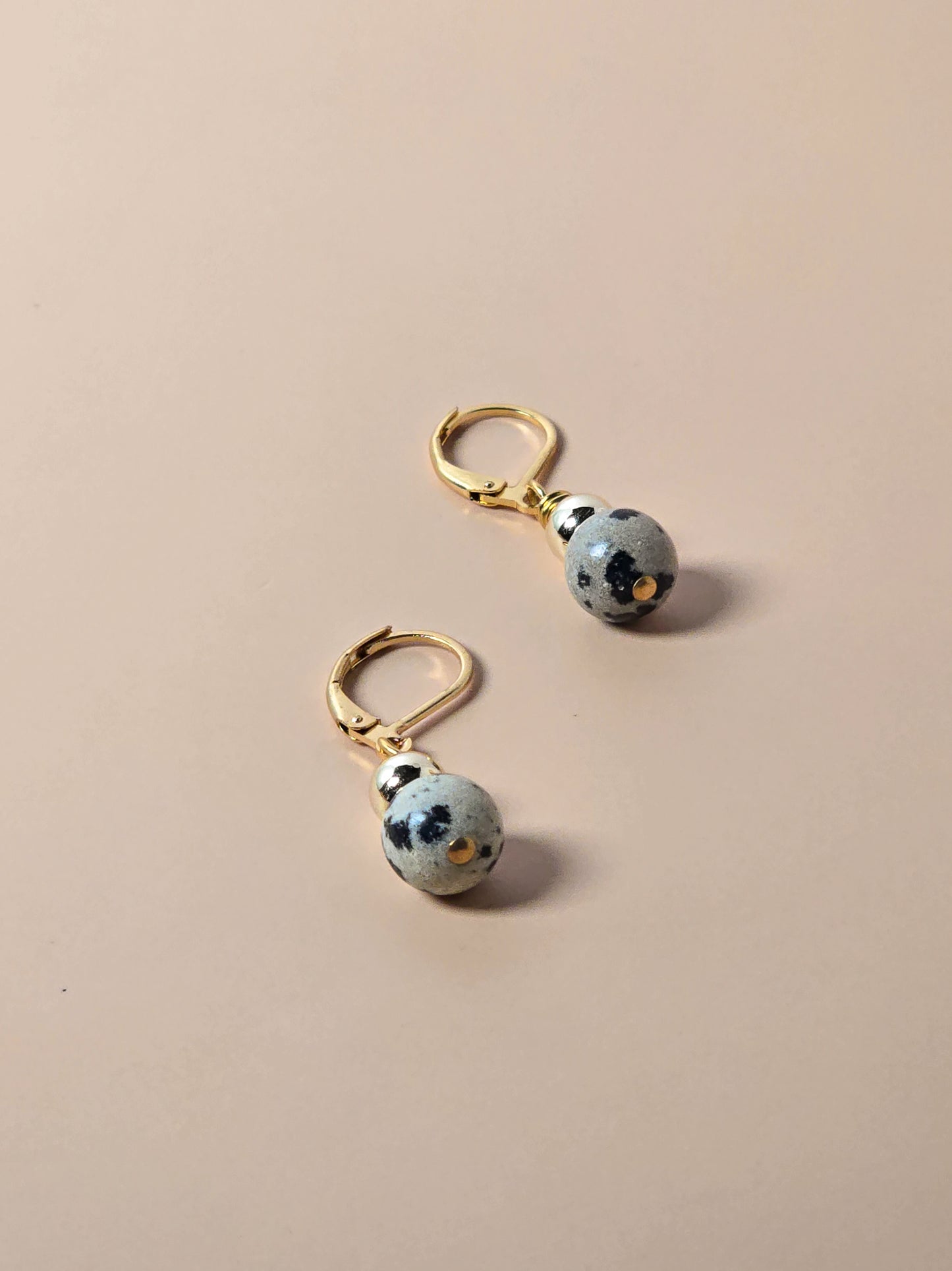 Dalmatian Jasper Drop Earrings