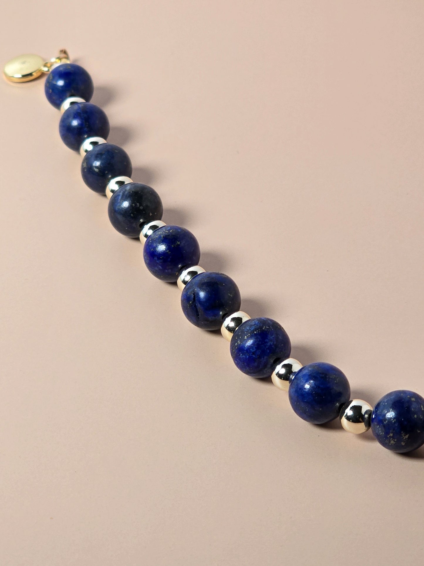 Lapis Stone and Gold Bead Bracelet