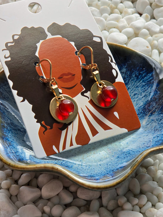 Carnelian Droplet Earrings