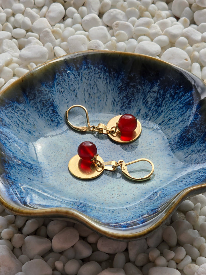 Carnelian Droplet Earrings