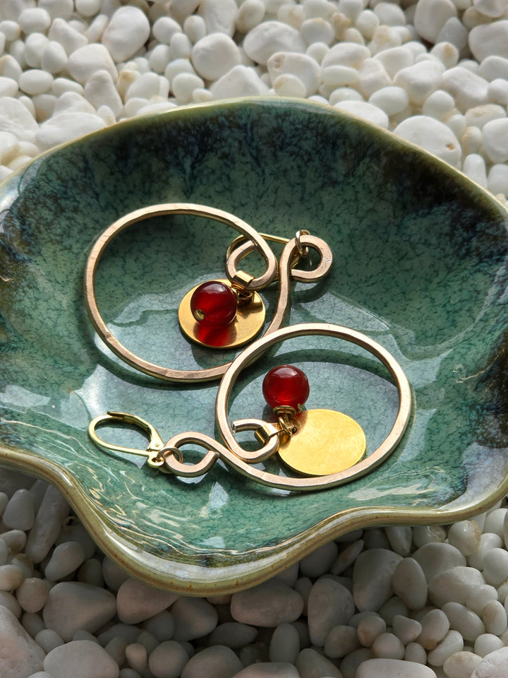 Carnelian Curve Earrings