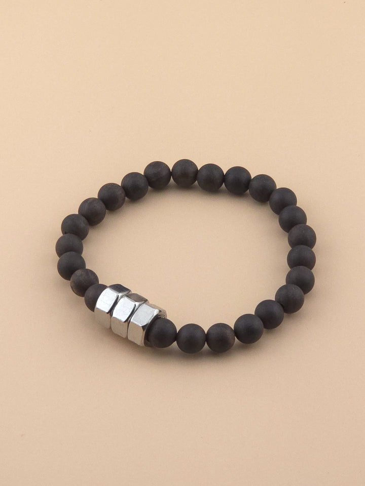 Tri-Hex Noir Ebony Wood Bracelet